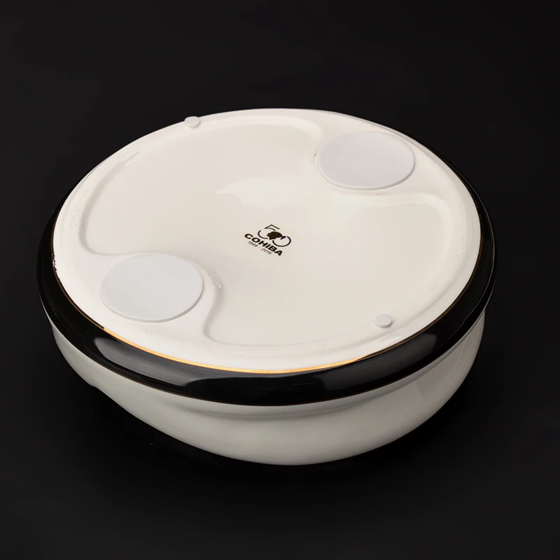 COHIBA High-definition fashion 4 Holder Ceramic Large Size Round Cigar Ashtray