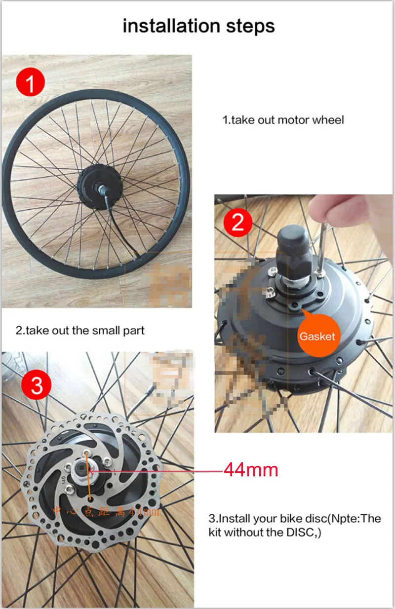 Flash Deal 24V 250W Waterproof Motor Wheel Electric Bicycle Conversion Kit 26 inch Front BLDC Hub Wheel Motor Controller KT LCD3 Throttlle 21