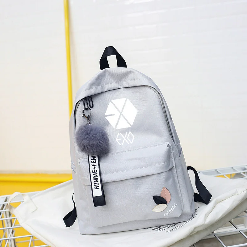 BackPack Twice Exo Got7 Backpacks Monsta X Bag For Teenager Wanna One Women Backpack School Girl Sac A Dos nct stray kids - Color: exo4