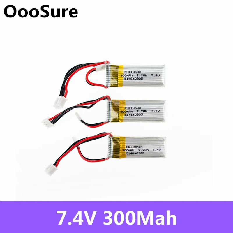 3 шт. 7 4 В 300 мАч 30C литий-полимерный аккумулятор для WLtoys F959 | Игрушки и хобби