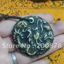 TBP461 Тибетский Кости вола прессованные летающий дракон подвески-Амулеты, 48 мм, тибета украшения под старину, лучшие предложения цветов палитры