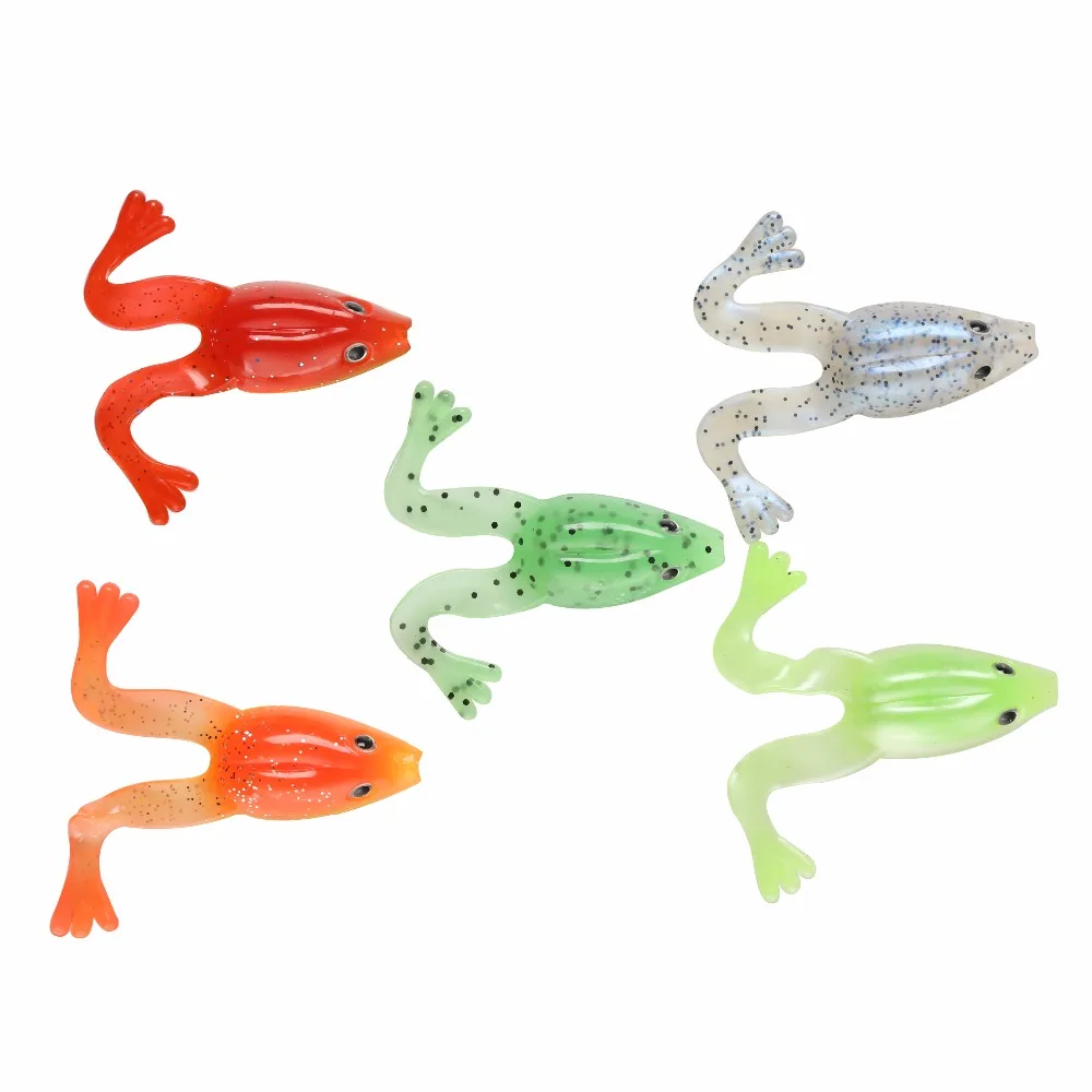 Soft frog 5pcs Rubber Fishing Lure Pesca Artificial Lures 5.cm 4.7g Fishing Soft Baits Silicone
