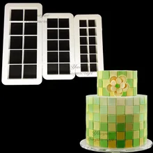 3 шт. геометрическое печенье с мастикой вырубки для выпечки формы помадки торт приборы для украшения выпечки