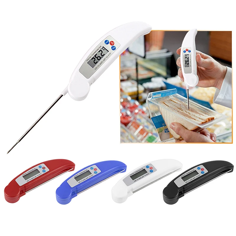 High accuracy Ultra Instant Read Foldable BBQ Probe Thermometer LCD