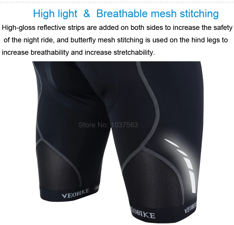 Coolmax men ciclismo calças curtas 5d acolchoado