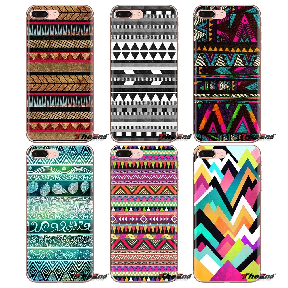 For Oneplus 3T 5T 6T Nokia 2 3 5 6 8 9 230 3310 2.1 3.1 5.1 7 Plus 2017 2018 Pastel Tribal Aztec Triangle On Nebula TPU Bag Case |