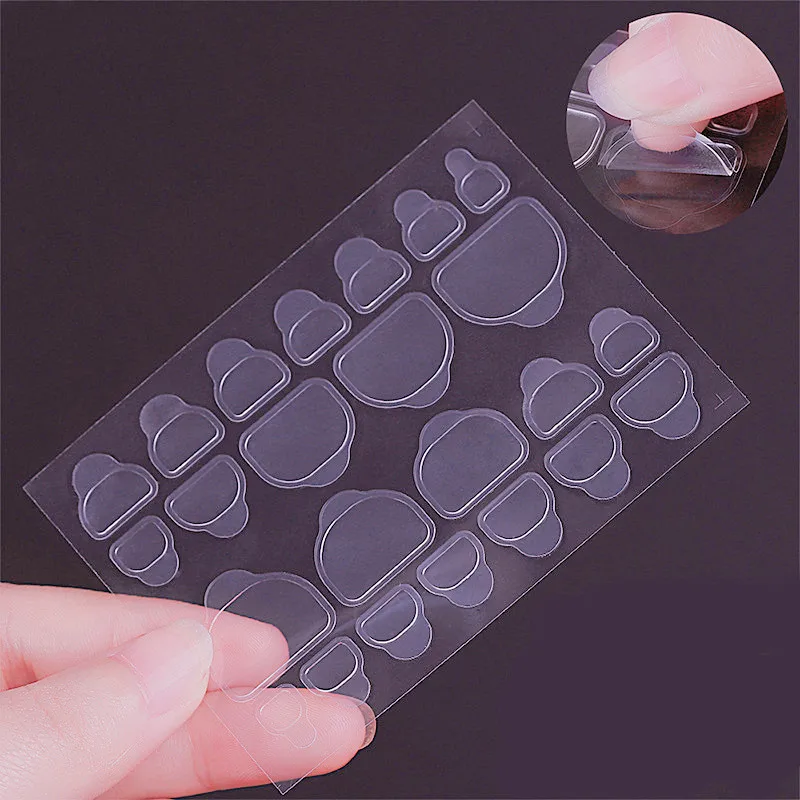 

High Quality 10 sheets/lot Double-side Glue Sticker Transparent Flexible Fake Nail Tips Adhesive Nail Glue TOOL
