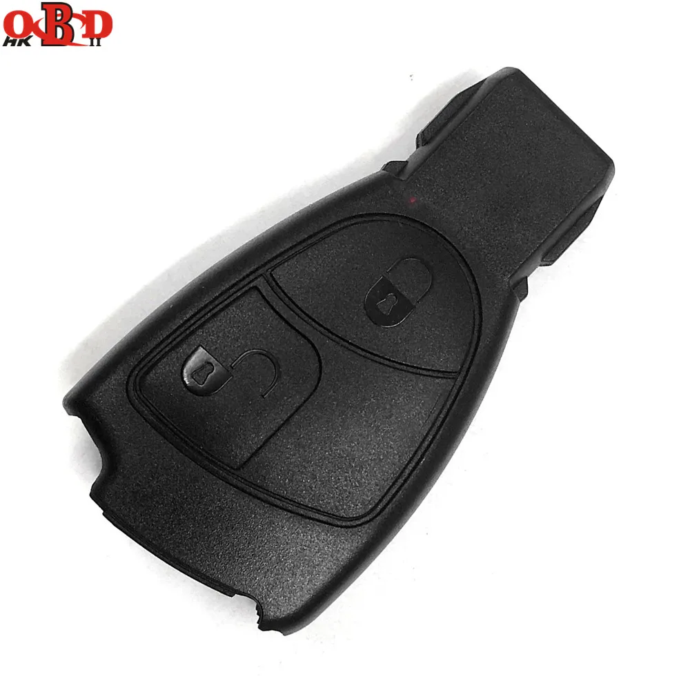 

HKOBDII Remote Car Key Case Shell Fob for Mercedes-Benz MB M S C E CL 2 Buttons With Logo Without Battery Holder