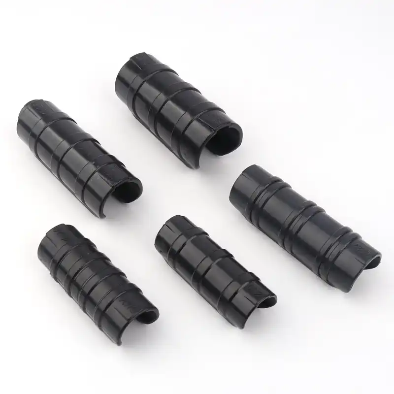 PSCCO 10pcs Greenhouse Frame Tube Clip Pipe Film Snap Clamps Connector Garden Accessories Black