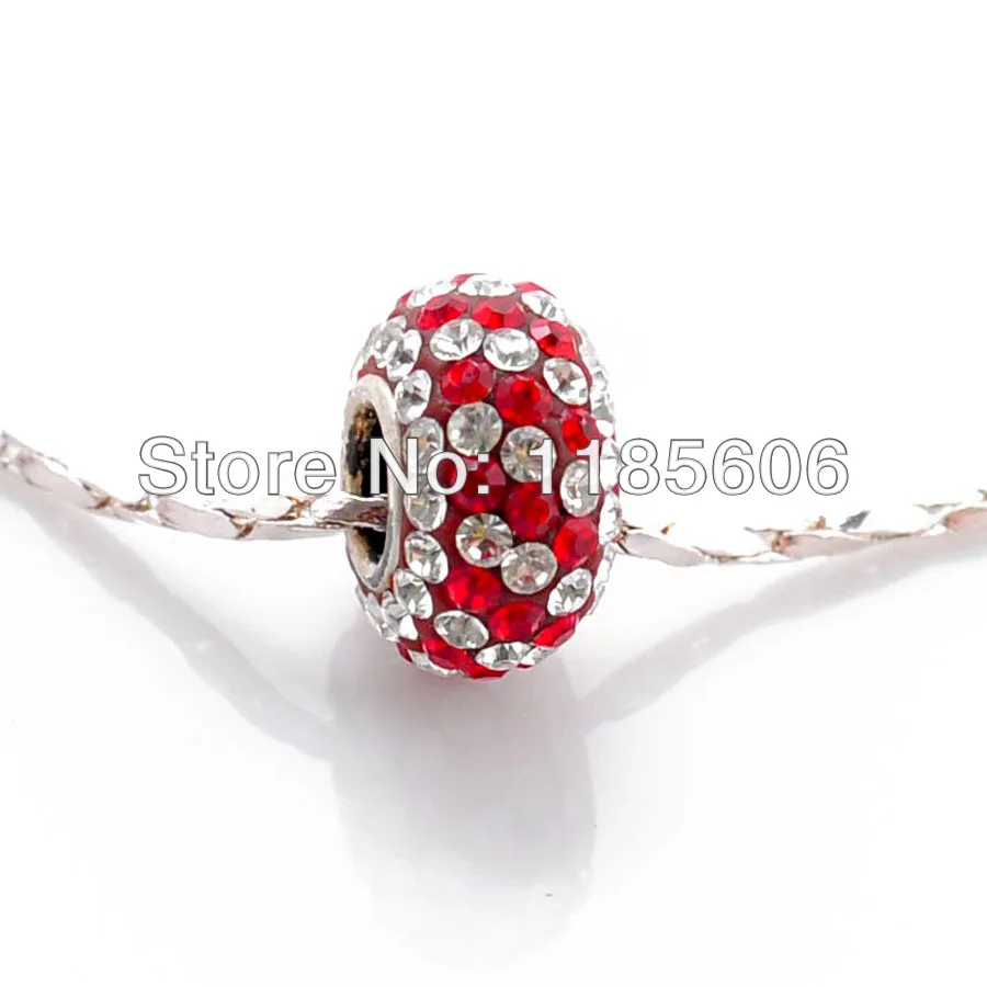

Wholesale 925 sterling silver pendants with red stripes Crystal fit pandora bracelets & Necklaces for women