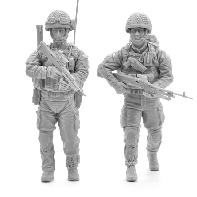 1/35 scale WW2 British infantry 2 people WWII miniatures Resin Model