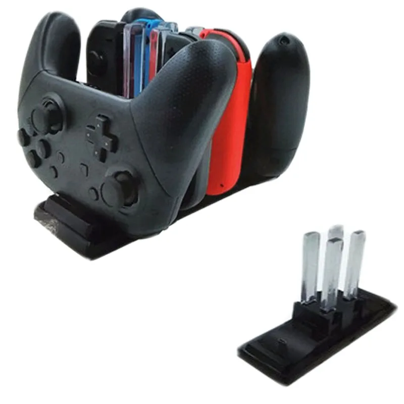 

6 in 1 Nintend Switch charger Charging Dock Stand Station for Nintendos Switch Joy-con NS Pro Controller w/ Charging Indicator