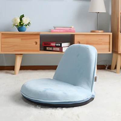 Lazy Chair Single Small Sofa Child Chair Bedroom Mini Folding Lazy Sofa Bed Chair - Цвет: blue plush fabric