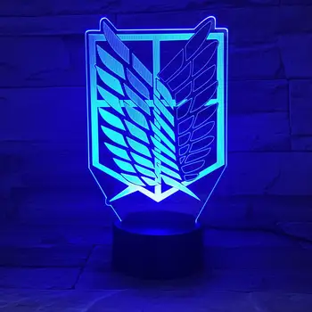 

Cartoon Attack on Titan Night Light Led Logo Children Kids Boys Gift Manga Japanese Anime Bedroom Desk Lamp Shingeki no Kyojin
