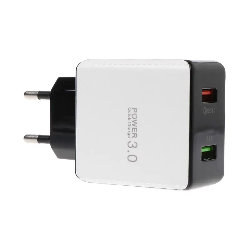 Стены Зарядное устройство Мощность адаптер QC3.0 Dual USB ЕС США Подключите быстрой зарядки Портативный Travel для Apple iPhone samsung Xiaomi sony LG Huawe