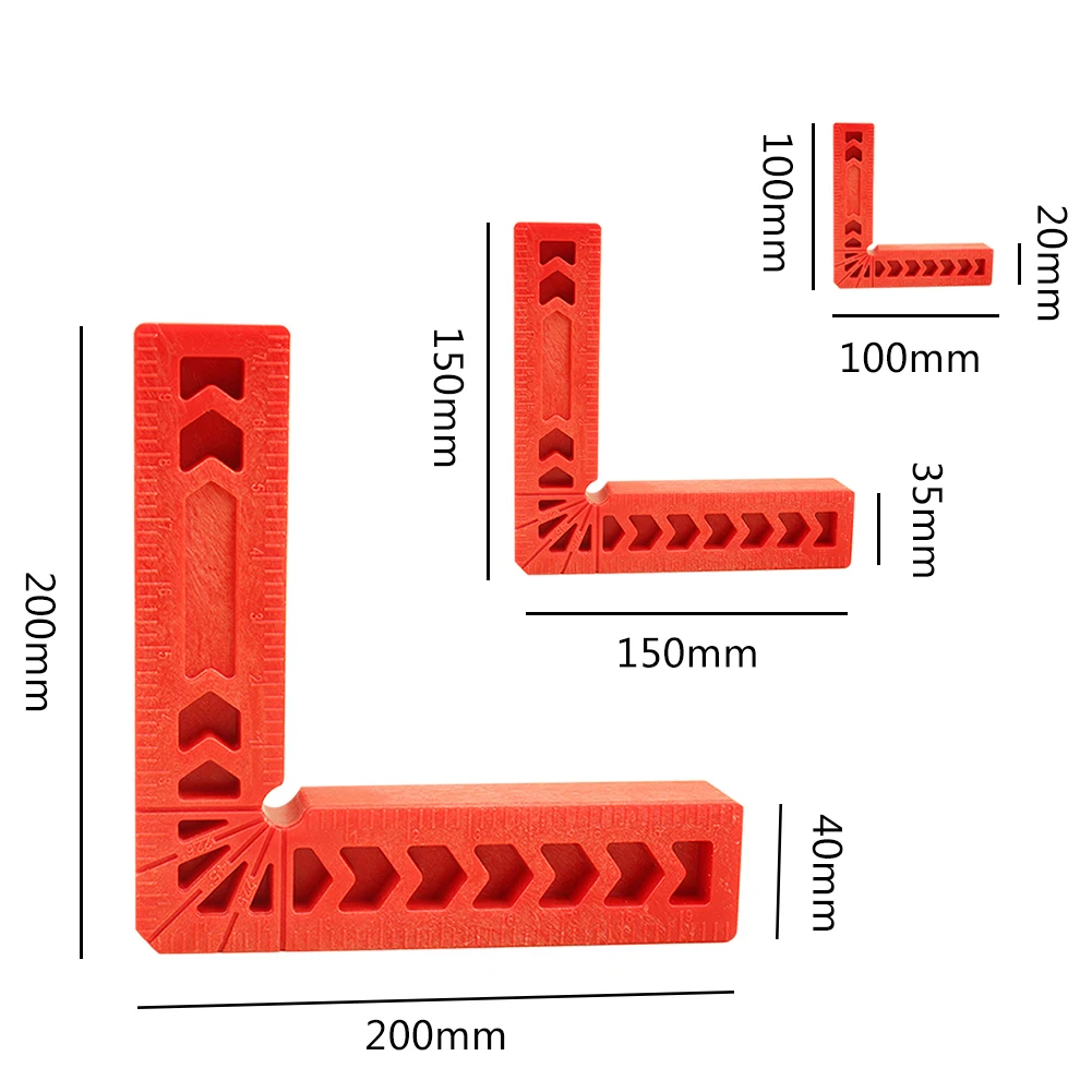 6/8 дюймов 90 градусов правый Раздвигающиеся зажимы угловой зажим линейка зажима квадратной формы L фиксирующий Зажим деревообрабатывающий фиксатор ручной инструмент