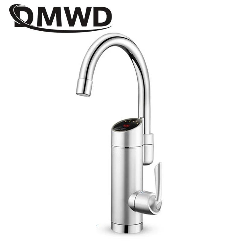 DMWD Electric kitchen instant heating faucet heater hot cold dual-use Tankless water quickly heating tap with LED display EU US DMWD Electric kitchen instant heating faucet heater hot cold dual-use Tankless water quickly heating tap with LED display EU US