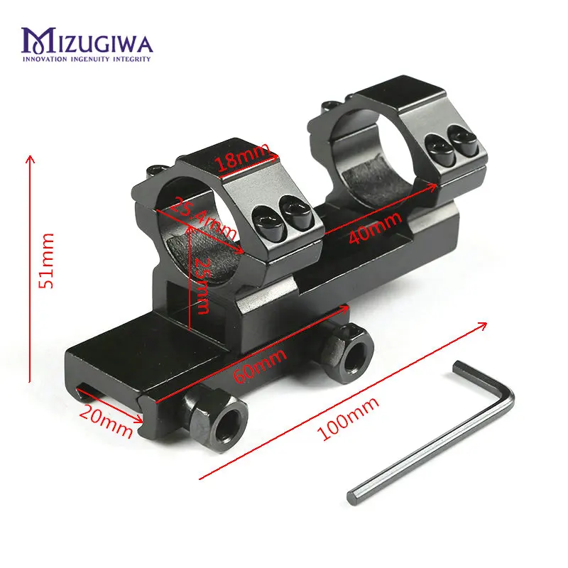 MIZUGIWA التكتيكية الصيد يتجزأ شقة أعلى المزدوج حلقة 25.4 ملليمتر 1 \