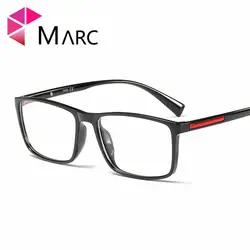 MARC 2019 Модные оптические очки Frame Для мужчин Для женщин TR90 квадратный Фирменная оправа для очков ясно очки из металла смолы коричневый