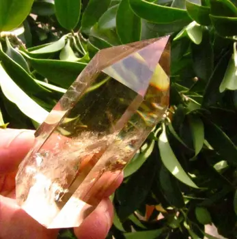 

huij 00572 long AAA NATURAL CITRINE SMOKY QUARTZ CRYSTAL POINT Healing