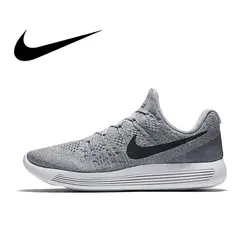 Оригинальный NIKE LUNAREPIC LOW FLYKNIT 2 Мужская обувь для бега с низким вырезом амортизация дышащие прочные на шнуровке Спортивные кроссовки 863779