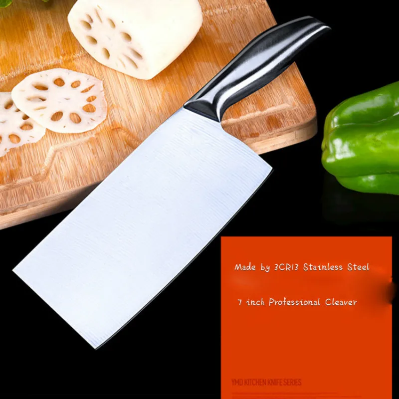 koohoo 3CR13 Stainless Steel 7 inch Cleaver Knife Heavy Duty High Quality Professional Chinese Kitchen Knife Chef Knife