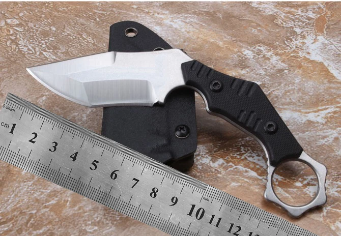 Керамбитовый нож AUS-8 лезвие 58HRC G10 ручка к Оболочка Отдых на природе, для повседневного использования, инструмент для выживания разведки