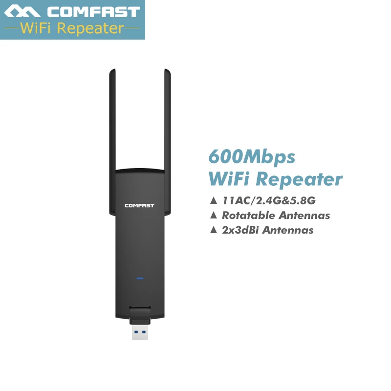 600 Мбит/с usb ac Wi Fi ретранслятор 2 4 г/5 8 Г двухдиапазонный беспроводной extender AC