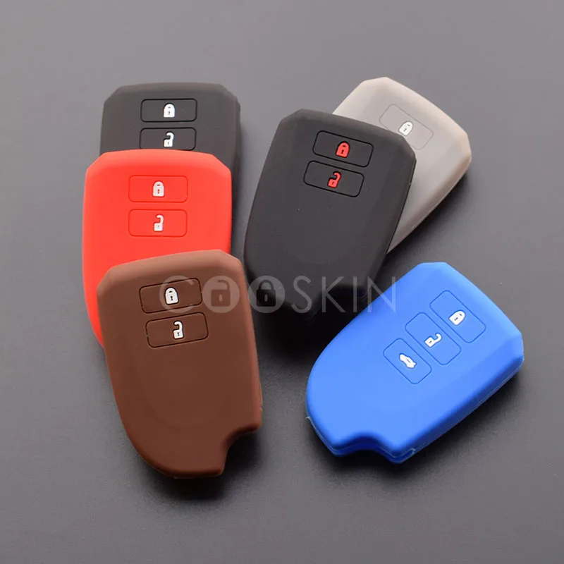 2 button cover for toyota camry corolla vios cute silicone holder key case cap shell keyless entry remote 10Pcs / lot | Автомобили и