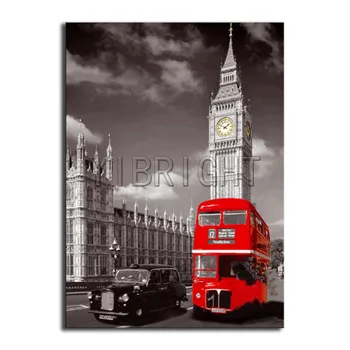 

DIY 3D Diamond mosaic big ben Full Square Diamond embroidery Cross stitch bus london Full Round Diamond painting landscape
