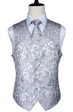 font b Men s b font Classic Paisley Jacquard Waistcoat Vest Hankerchief Party font b