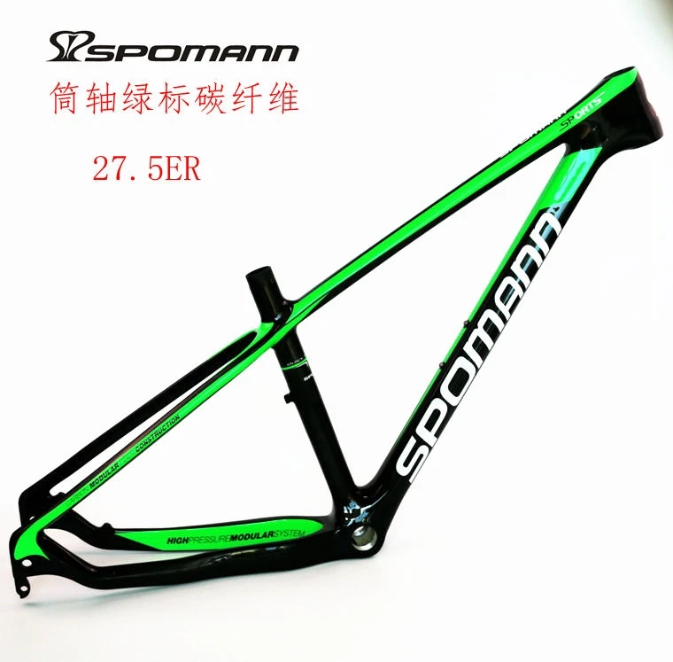 Flash Deal New SPOMANN 27.5*15/17/19" inch Mountain bike UD full carbon fibre thru axle bicycle frames MTB 27.5er parts+headsets Free ship 12