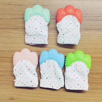 

Silicone1pc Baby Teether Gloves Teething Baby Pacifier Chewable Sound Toy Infant Dental Care Toothbrush Nursing Mittens BPA Free