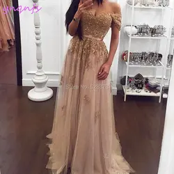 YNQNFS ED238 элегантное платье с открытыми плечами ТРАПЕЦИЕВИДНОЕ кружевное платье подружки невесты Abiye Бисер одежда на выход Vestidos 2019