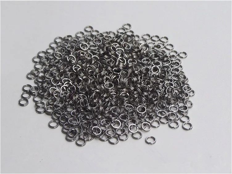 اكسسوارات الصيد الصعب إغراء الطعم رابط خواتم 304 المقاوم للصدأ ممرود المزدوج الدائري جولة طبقة مزدوجة 20 أجزاء