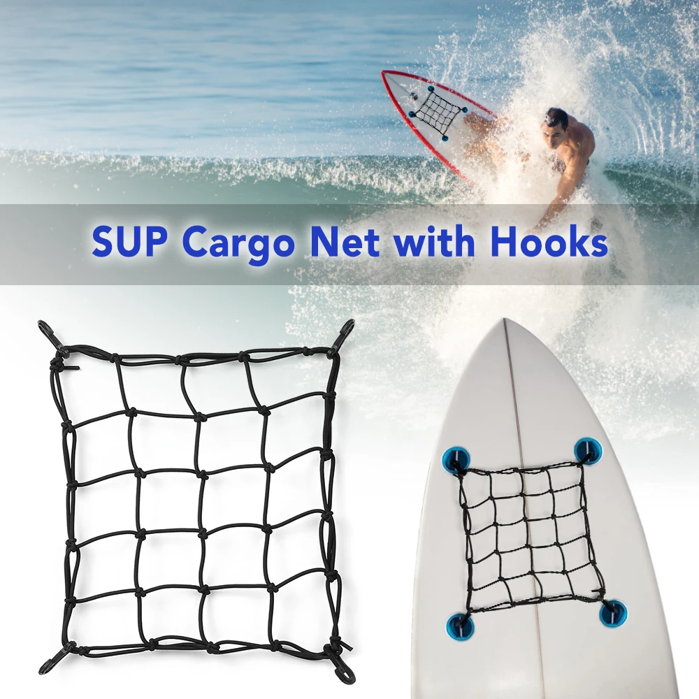 1 шт./2 шт. SUP Cargo Net Deck сетка для хранения весло доска грузовая сетка-банджи с крючками