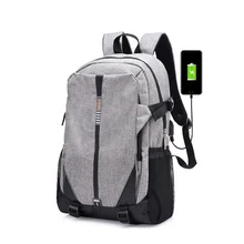Новый мода USB унисекс холст рюкзак мужской Большой Емкости рюкзак школьный портфель для мальчиков портфель школьный для девочек подростков рюкзаки школьные для ноутбука рюкзак женщин высокого качества Школы мешок