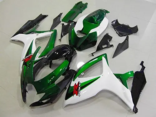 

Green White Complete Motorcycle Fairing Injection Kit for 2006-2007 Suzuki GSXR GSX-R 600 750 ABS Plastic Molding Fairing Kit