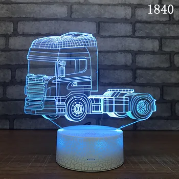 

Crack Explosion Tractor Usb 3d Lamp Colorful Touch Creative Product Gift 3d Nightlight Lovely cartoon children's toys