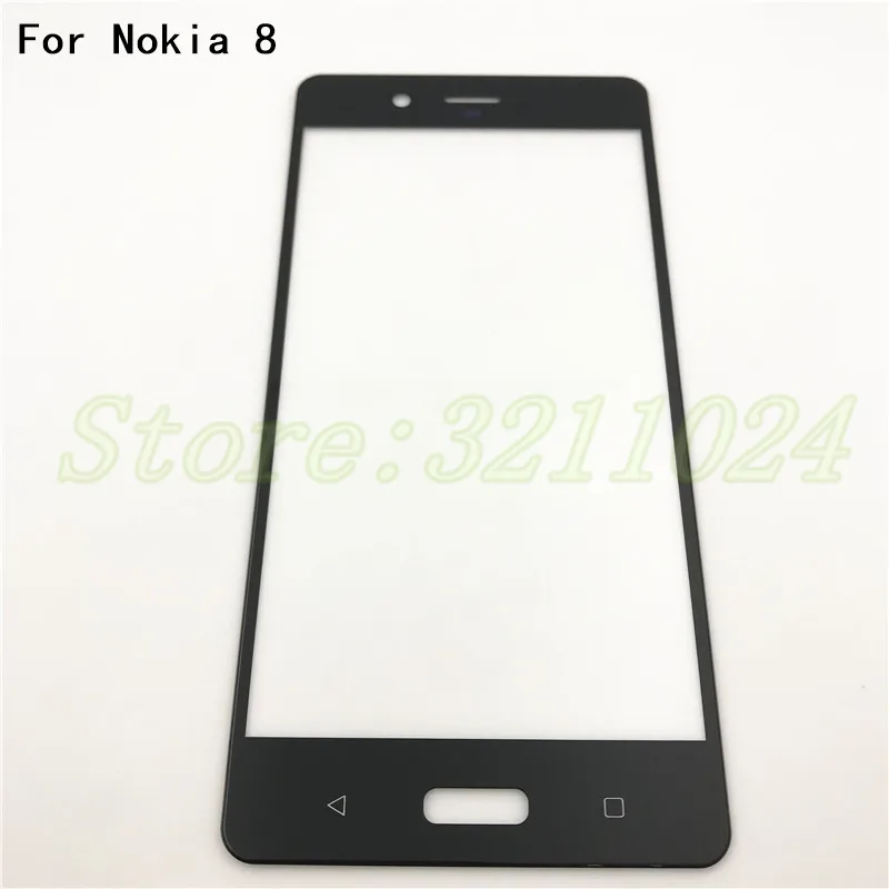 

New Original 5.3 inches Touch screen Panel For Nokia 8 Front Outer Glass Top Lens Touch Screen Panel Replacement Parts+Logo