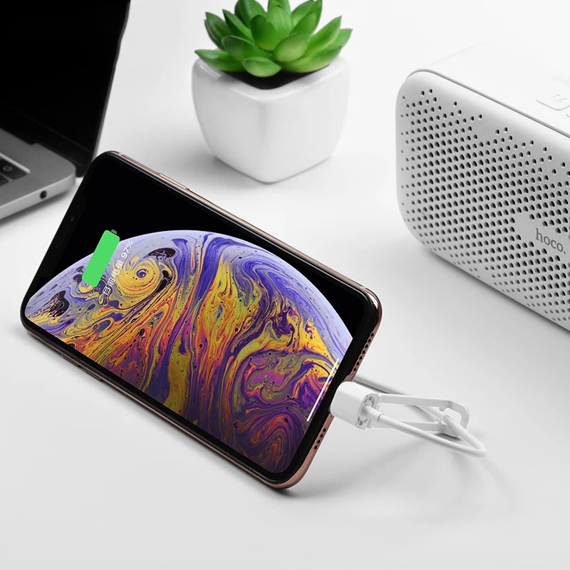 Держатель USB кабеля HOCO 2 в 1 складной держатель для iPhone 11 Pro X XS MAX XR 8 7 кабель быстрой