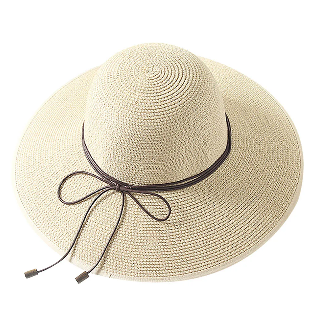 FeiTong النساء الملونة كبيرة حافة القش القوس قبعة الشمس مرن قبعات واسعة الحافة شاطئ كاب قبعات بيسبول Snapback قبعة Gorras هومبر FeiTong النساء الملونة كبيرة حافة القش القوس قبعة الشمس مرن قبعات واسعة الحافة شاطئ كاب قبعات بيسبول Snapback قبعة Gorras هومبر