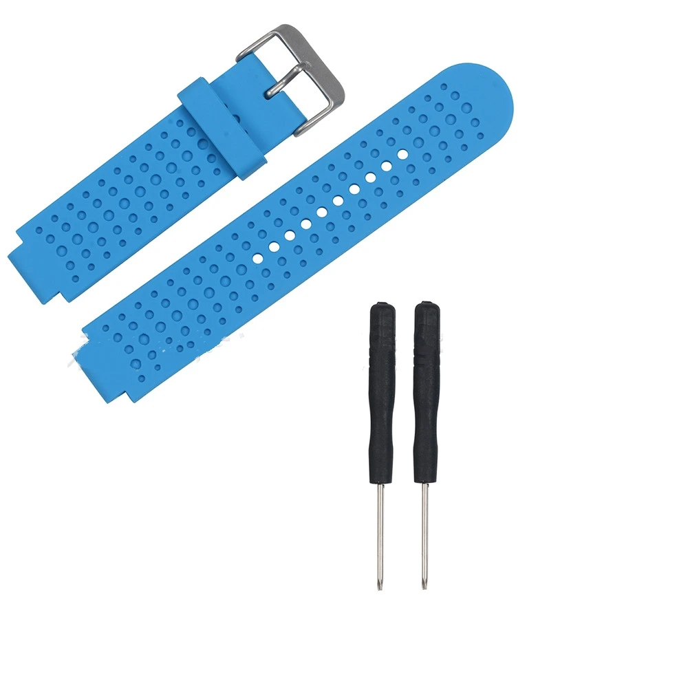 Сменный силиконовый ремешок, ремешок для наручных часов Garmin Forerunner 220 230 235 630 620 735, подход S20 S5 S6, умные часы - Цвет: Blue