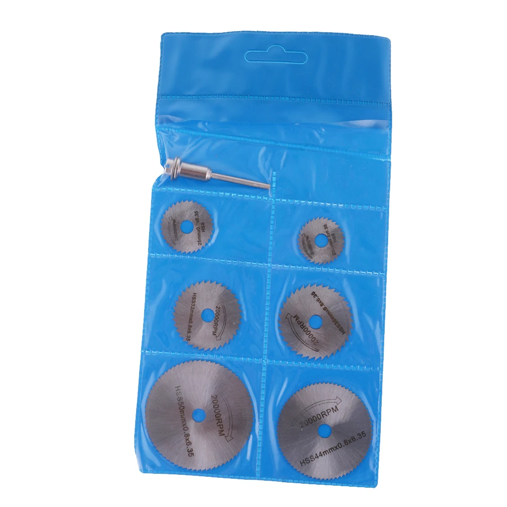  6Pcs Mini HSS Circular Saw Blades New Portable Rotary Tool  Disc Set Mini Drill Rotary Tool Cutting Blade Accessories Sliver