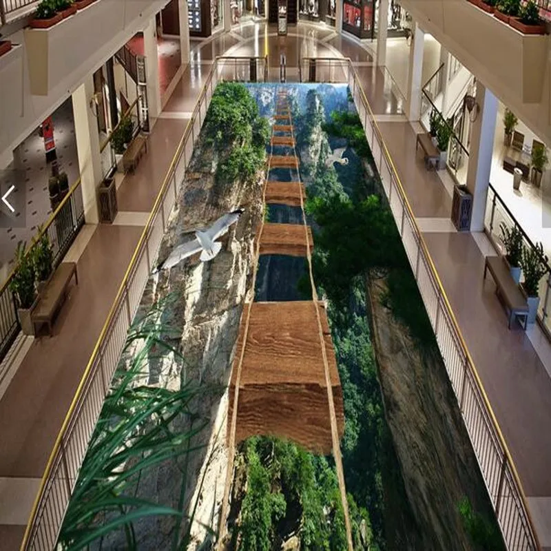 beibehang cliff walkway 3D stereoscopic 3D painting bathroom floor walkway to the kitchen wallpaper murals,papel de parede brass faucet basin floor mount pedal hospital medical laboratory foot switch tap kitchen bathroom farmhouse sink