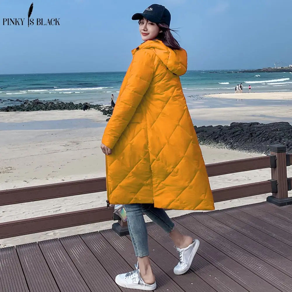 

PinkyIsBlack 2019 New Long Winter Jacket Women Thickening Warm Outerwear Parkas Female Hooded Down Cotton Padded Winter Coats