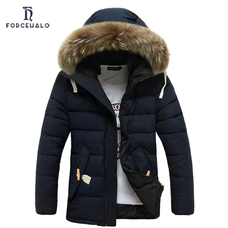 2016 Brand New Winter Jacket Men Casual Fur Hooded Jacket
