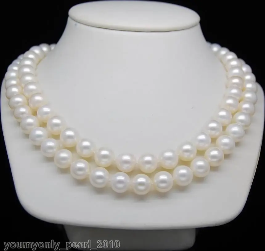 

charm accessory silver shone> Fine 7-8mm AAA white pearl 925S necklaces 17" & 18" 10X10 jewerly free shipping