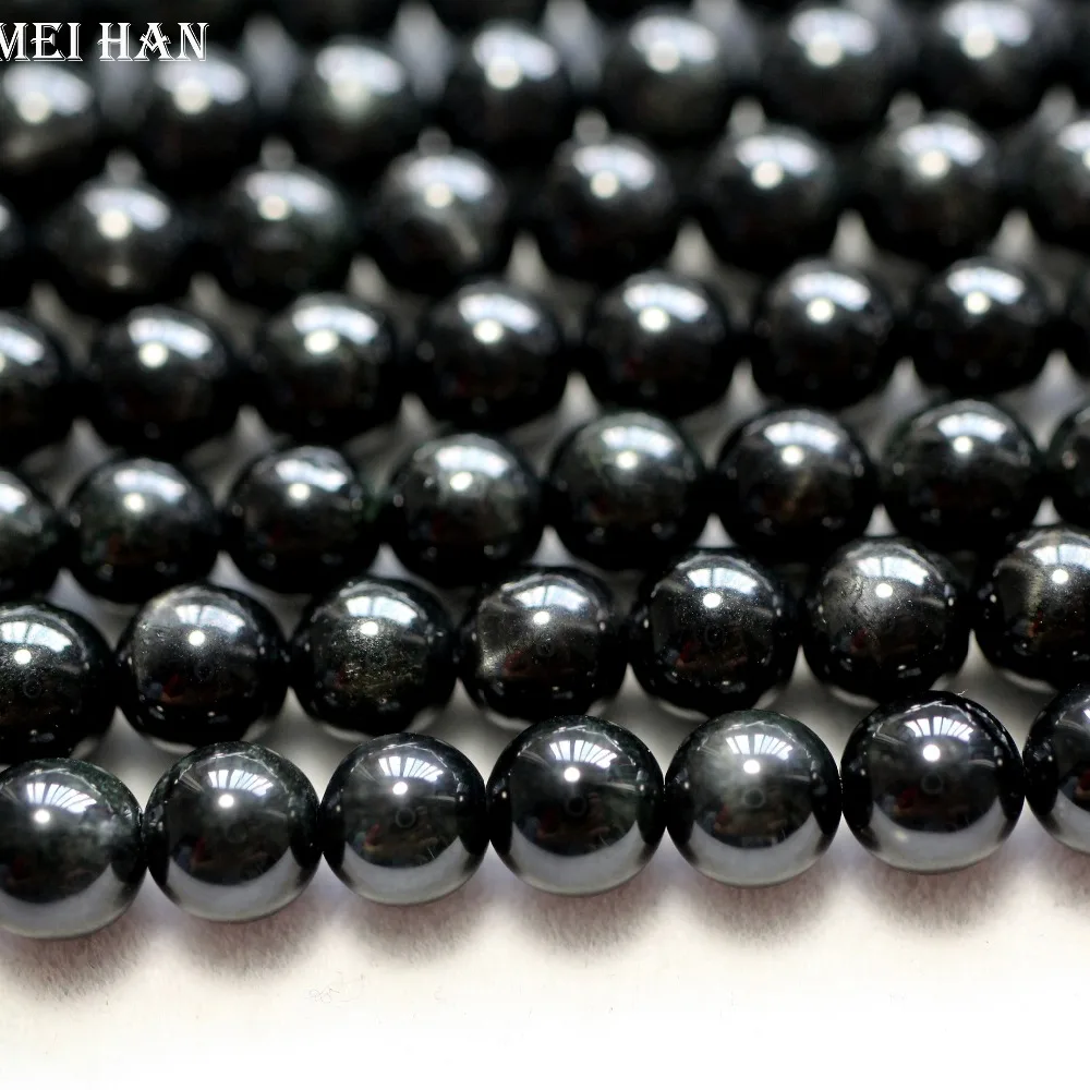 

Meihan wholesale (66beads/set/25g) natural Star Diopside 6mm smooth round loose stone for jewelry making design