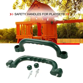 

2 Pcs Children Kids Swing Set Stuff 10 Inch Nonslip Hand Grips Outdoor Plastic Handgrip Set Safety Grab Handles Plastic Handle
